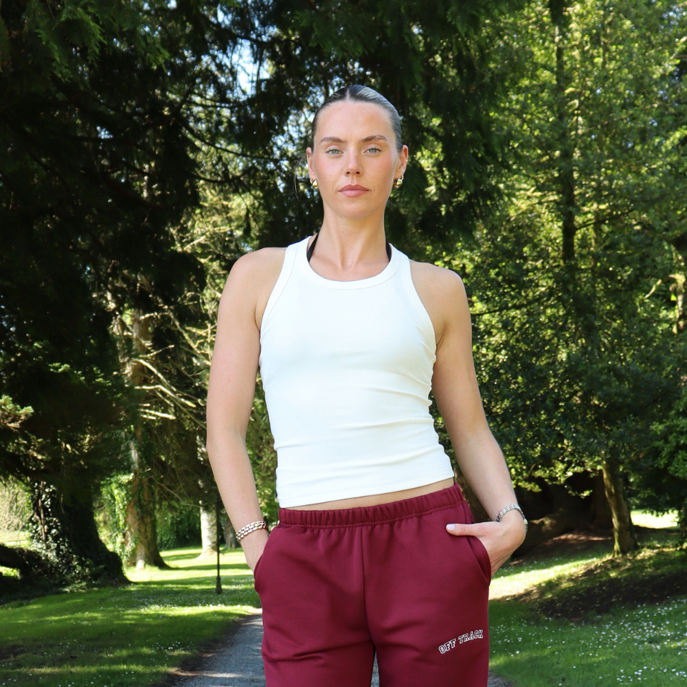 White Racer Tank