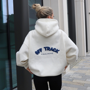 Ecru Off Track Hoodie