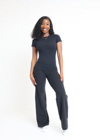Wide Leg Flares - Black