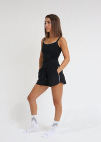 Lace Trim Track Shorts