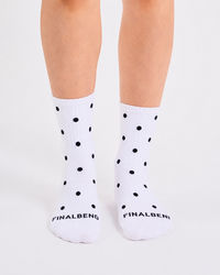 White Polka Dot Running Socks